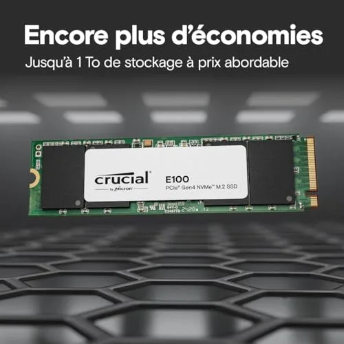 SSD Crucial E100 1 To PCIe 4.0 - vue 3