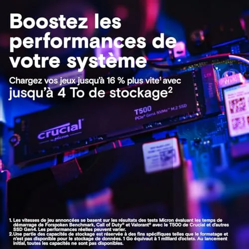SSD Crucial T500 2 To - vue 2
