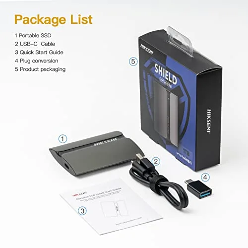 SSD Externe HIKSEMI T300S 512 Go - vue 8