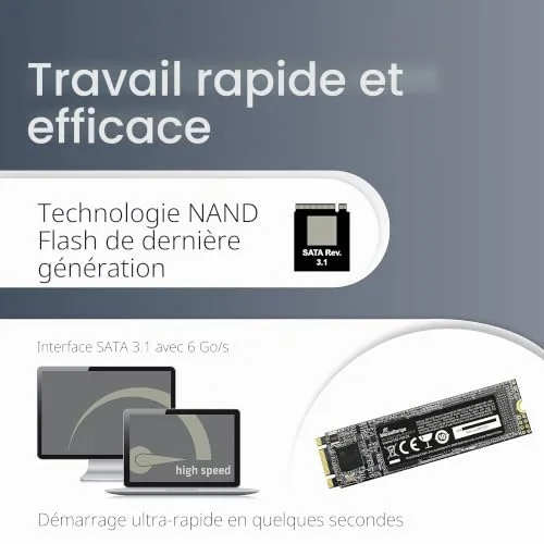 SSD MediaRange MR1021 128 Go M.2 SATA - vue 3