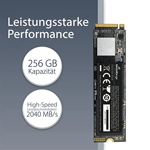 SSD MediaRange MR1031 256GB NVMe - vue 2