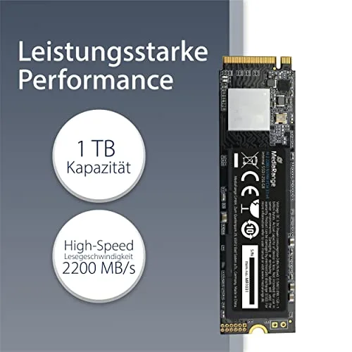 SSD MediaRange MR1033 1TB NVMe - vue 2