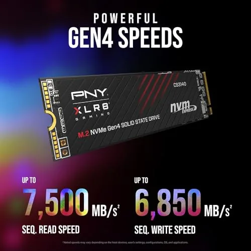 SSD PNY XLR8 CS3140 4To M.2 NVMe 7500Mo/s - vue 3