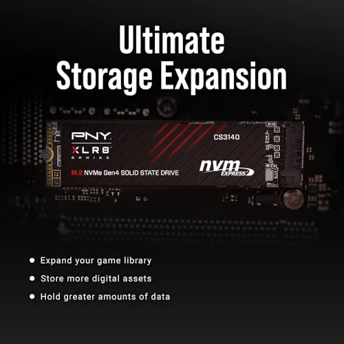 SSD PNY XLR8 CS3140 4To M.2 NVMe 7500Mo/s - vue 5