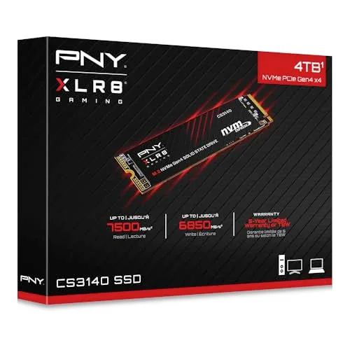 SSD PNY XLR8 CS3140 4To M.2 NVMe 7500Mo/s - vue 7