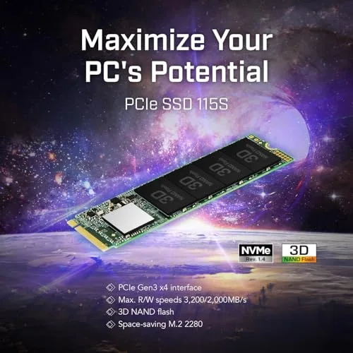 Transcend 115S 500 Go SSD M.2 NVMe - vue 2