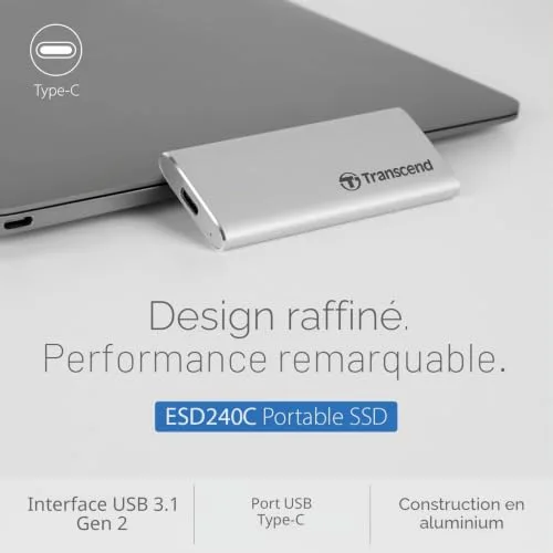Transcend ESD240C 120 Go SSD Externe - vue 3