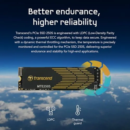 Transcend MTE250S 2 To SSD PCIe 4.0 - vue 9