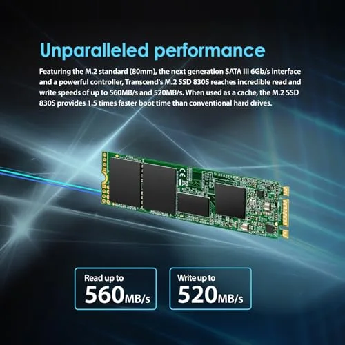 Transcend MTS830S 256 Go M.2 SATA - vue 4