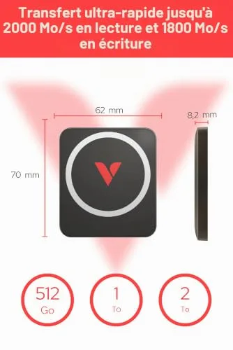 Verbatim SnapBack SSD 2 To Moka - vue 2