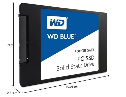 WD Blue PC SSD 500 Go WDS500G1B0A - vue 3