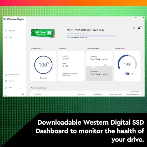 WD Green SN350 480 Go NVMe - vue 7