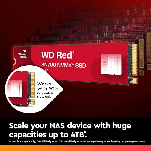 WD Red SN700 4TB SSD M.2 NVMe - vue 6