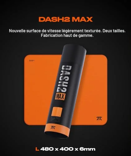 Fnatic DASH2 MAX Orange 480x400x6mm - vue 7