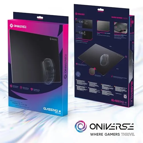 Oniverse Tapis de souris en verre S Noir - vue 7