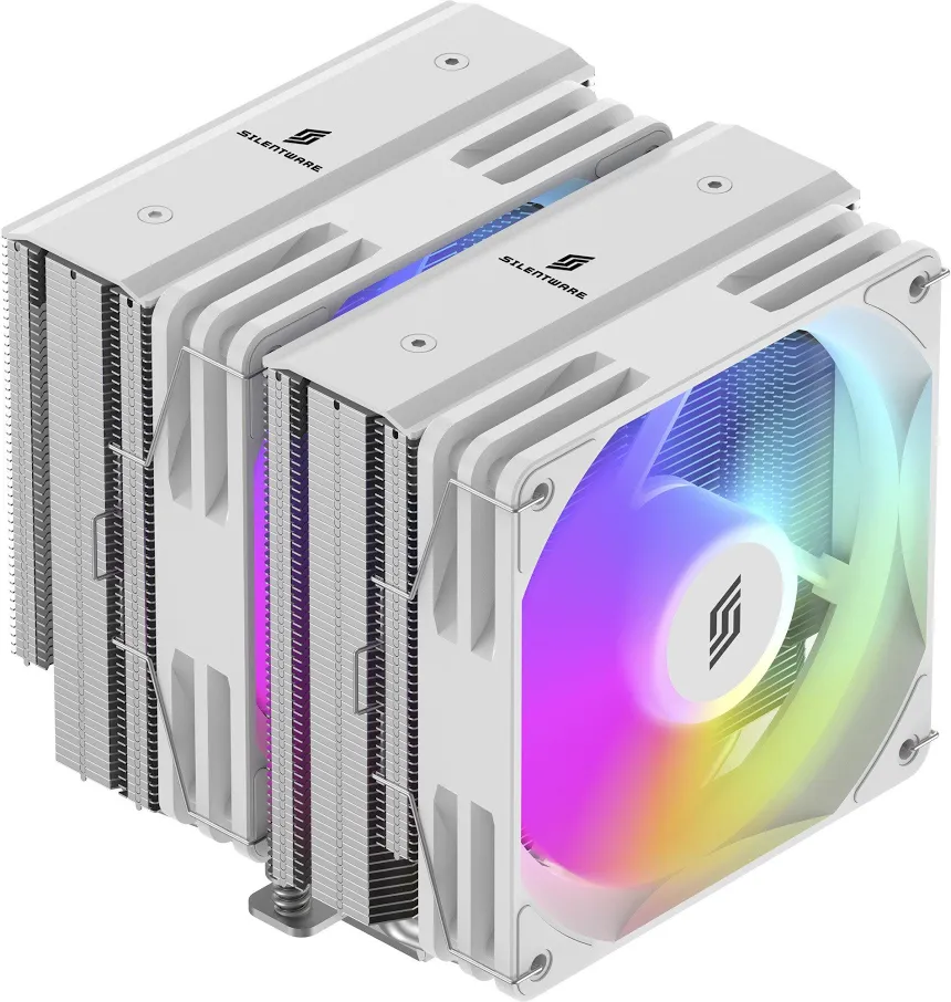 SILENTWARE Titan Blanc Refroidisseur CPU RGB - vue 2
