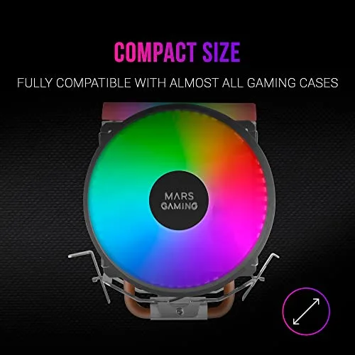 Ventirad processeur - Mars Gaming - MCPU33 RGB - Noir - 11 cm - Compatible Socket AM4 - vue 4