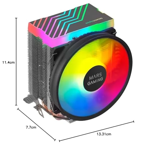 Ventirad processeur - Mars Gaming - MCPU33 RGB - Noir - 11 cm - Compatible Socket AM4 - vue 7