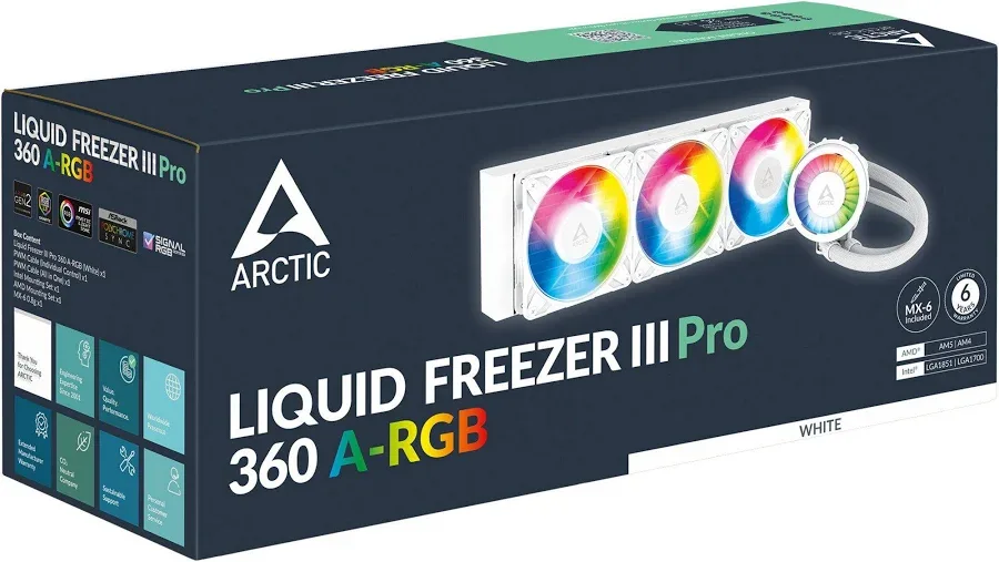 Arctic Liquid Freezer III Pro 360mm A-RGB Blanc - vue 5