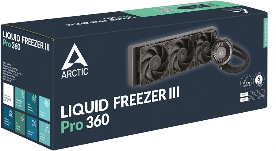 Arctic Liquid Freezer III Pro 360mm Noir - vue 4