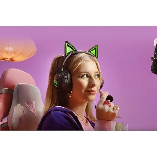Casque de jeu - Razer - Kraken Kitty V2 - Noir - USB-A - Over-Ear - vue 2