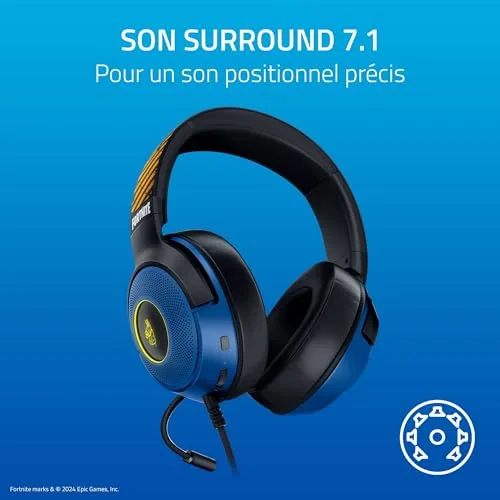 Casque gaming - RAZER - Kraken v3 X - Filaire - Son surround 7.1 - Circum-aural fermé - vue 7