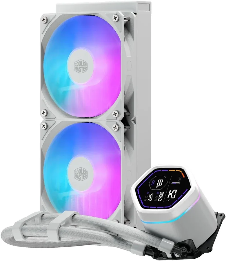 Cooler Master MasterLiquid Core Nex Digital 240 ARGB Blanc - vue 2