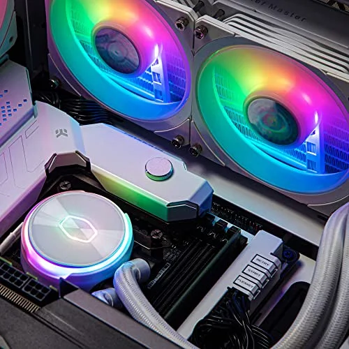 COOLER MASTER - MasterLiquid PL240 Flux White - Refroidissement liquide CPU - 12cm - vue 2