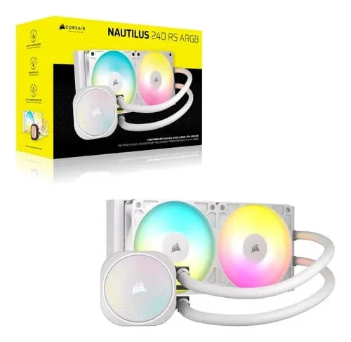 Corsair NAUTILUS 240 ARGB Blanc - vue 2