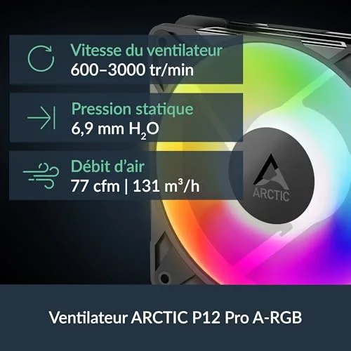 Kit de watercooling pour processeur Arctic AIO Liquid Freezer III Pro RGB - vue 3