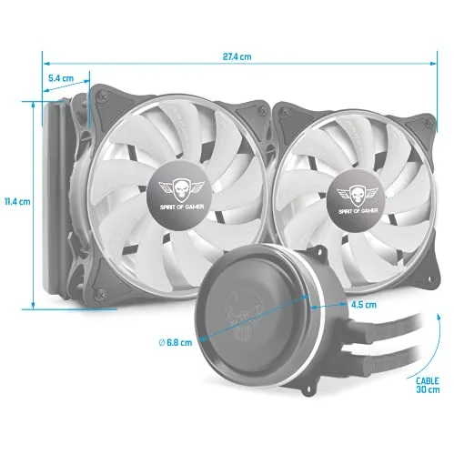 Kit watercooling - Spirit Of Gamer - LIQUID FORCE 240 ARGB - 240 mm - Silencieux - Compatible AMD/Intel - vue 8