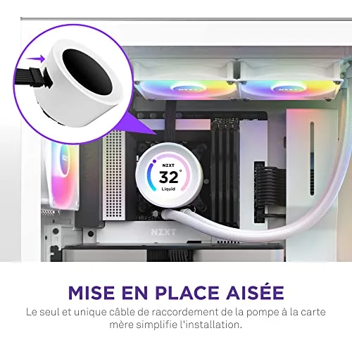 NZXT Kraken Elite 240 RGB Blan - vue 6