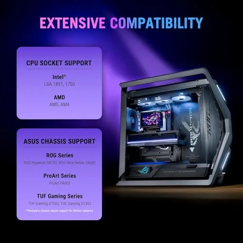 Refroidisseur liquide AIO - ASUS - ROG Ryuo IV SLC 360 - 120 mm - ARGB - Compatible Intel/AMD - vue 7