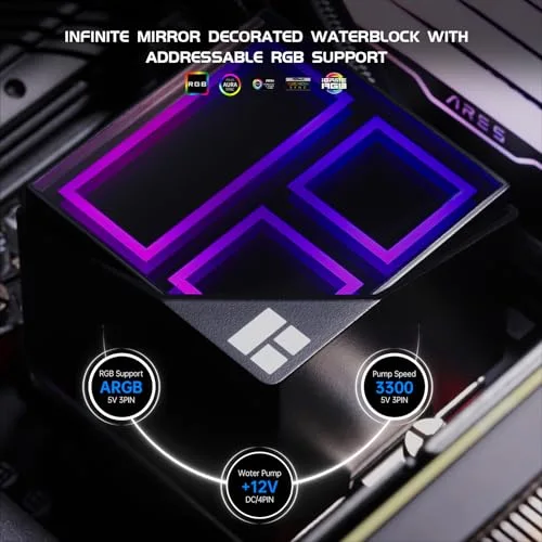 THERMALRIGHT - Frozen Infinity 360 - Watercooling AIO - Ventilateurs 120mm - ARGB Intel AMD - Noir - vue 7
