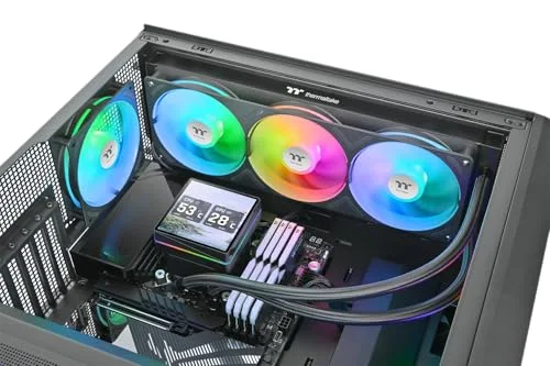 THERMALTAKE - TH360 V3 Ultra A-RGB Sync - CL-W474-PL12SW-A - Watercooling AIO - Ventilateur 1x 360 mm ARGB - Noir - vue 8