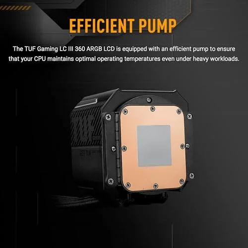 Watercooling AIO 360 mm - Asus TUF - LC III 360 ARGB LCD - Écran 28 IPS personnalisable - 3 x 120 mm - vue 3