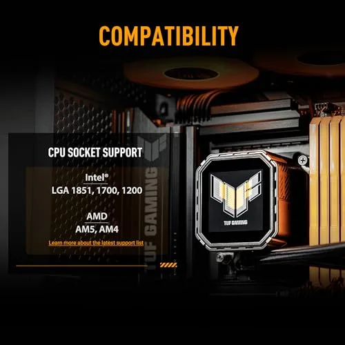 Watercooling AIO 360 mm - Asus TUF - LC III 360 ARGB LCD - Écran 28 IPS personnalisable - 3 x 120 mm - vue 8