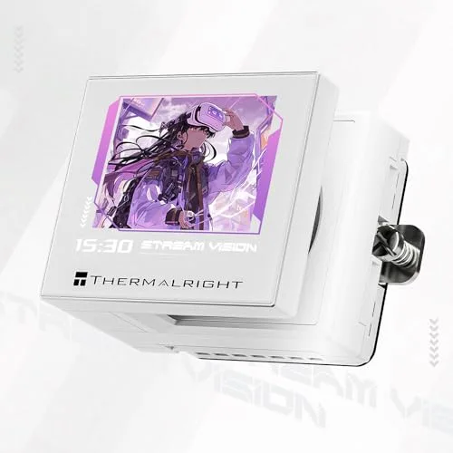 Watercooling CPU - Thermalright - Stream Vision 360 - Blanc - Écran flottant 35” - 2400 RPM - 954 CFM - 31.4 dBA - vue 4