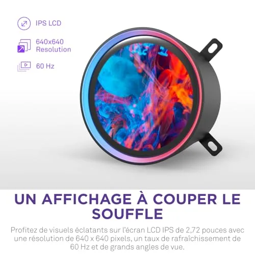 Watercooling - NZXT - Kraken Elite 420 RGB V2 (RL-KR42E-B2) - Ventilateur Ø 140 mm - vue 3