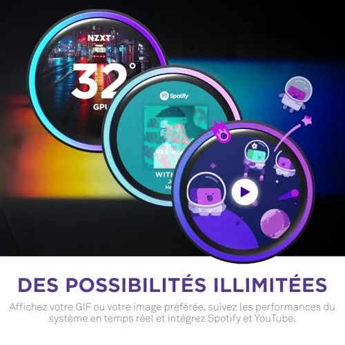 Watercooling - NZXT - RL-KR24E-B2 - Kraken Elite 240 RGB - Écran 2.72 panneau RGB personnalisable et ventilateurs RGB - vue 5